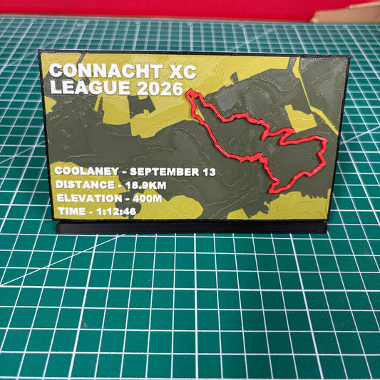 Event Plaque 3D Topographic Trail Map With Details