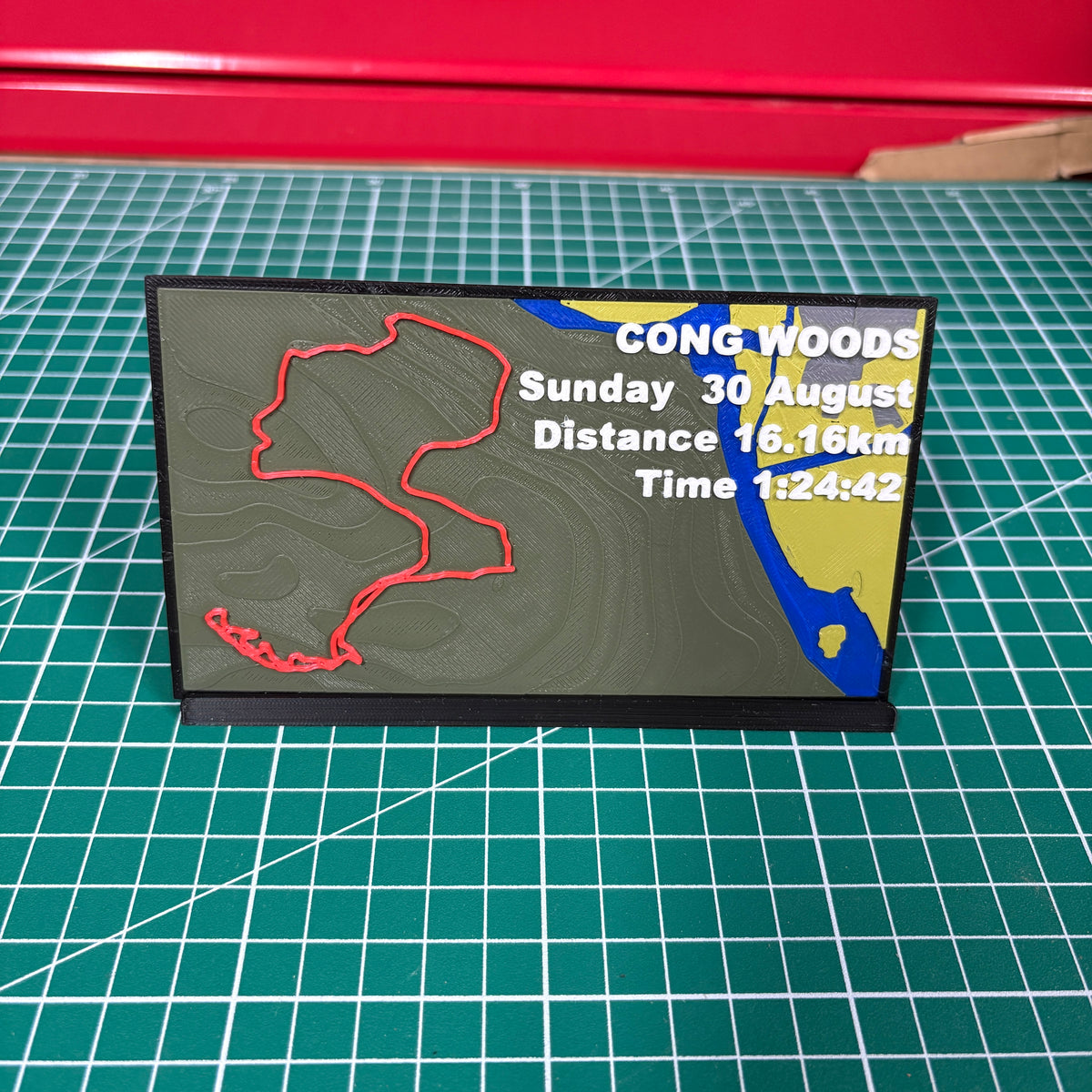 Event Plaque 3D Topographic Trail Map With Details